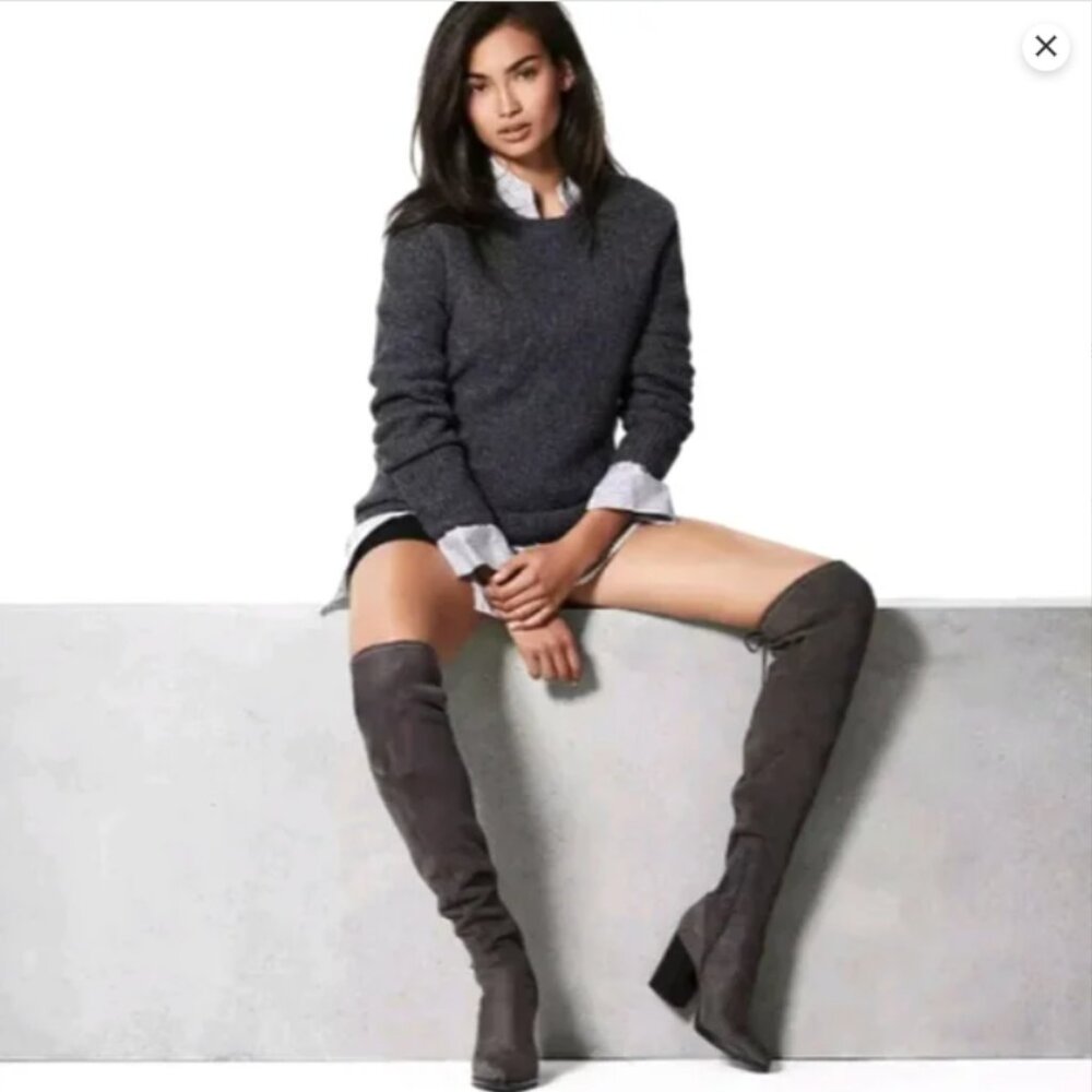 Marc Fisher Gray Suede Thigh High Boots  Size 8
